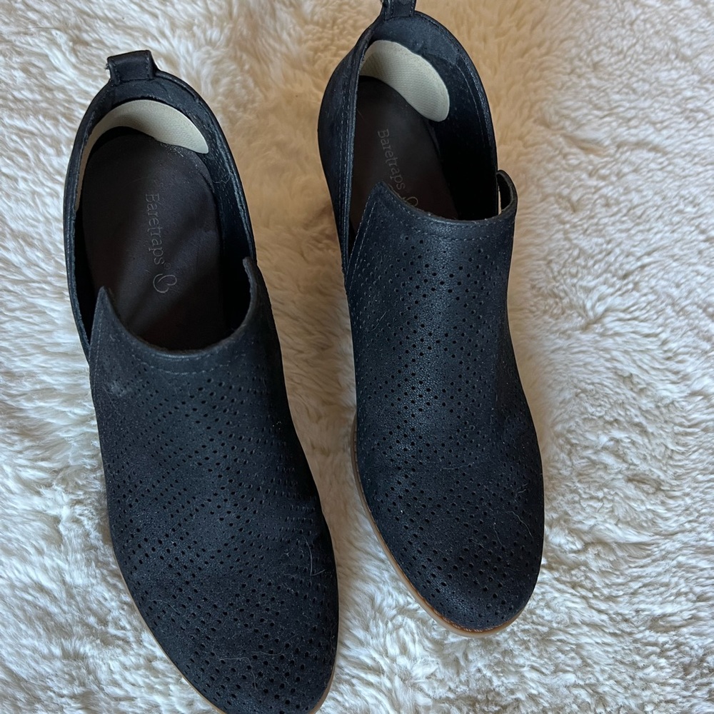 Short black booties size 10